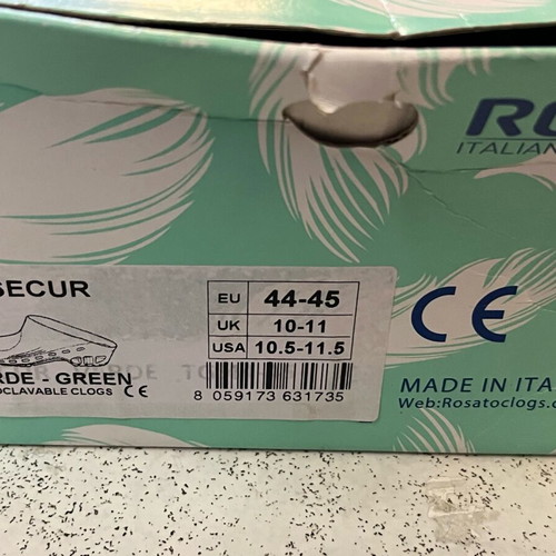 Surgical clogs like new, size 44-45, green