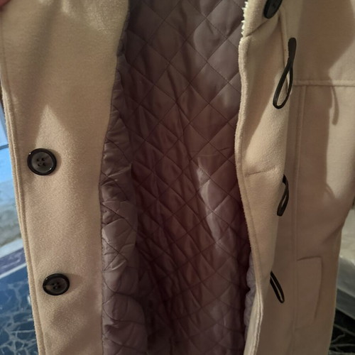 Only beige coat with hood like new, size S