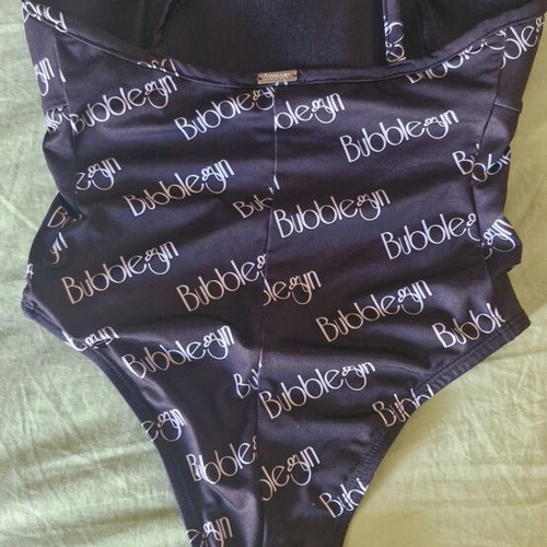 Bubblegun one-piece swimsuit, black and white