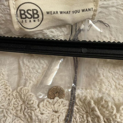 BSB Beige Crochet Lace Floral Shirt