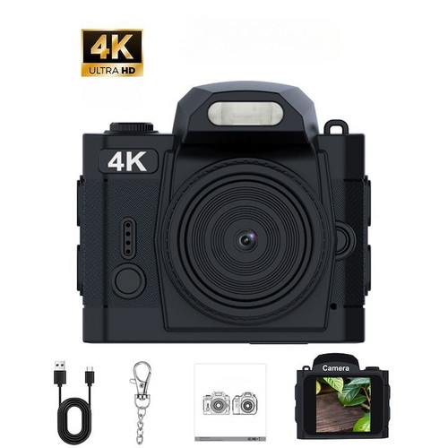 Mini Digital Camera 64MP 4K HD 64GB Memory LED Flash
