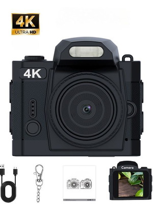 Mini Digital Camera 64MP 4K HD 64GB Memory LED Flash