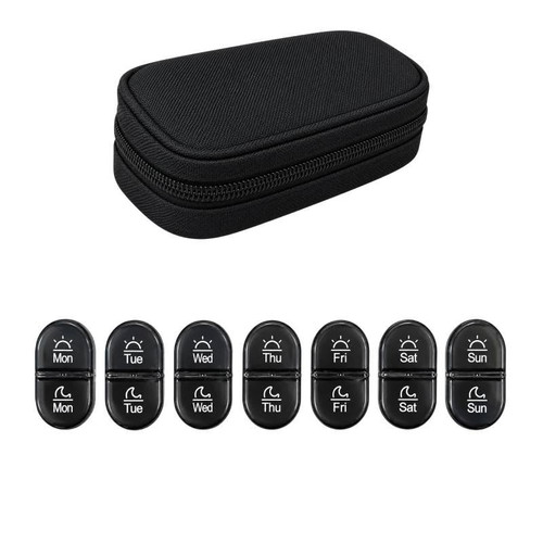 Weekly Pill Organizer with Carrying Case new