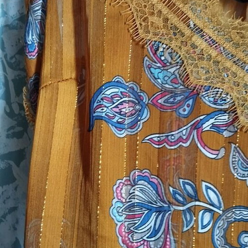 Silk blouse by French brand like new, one size multicolor