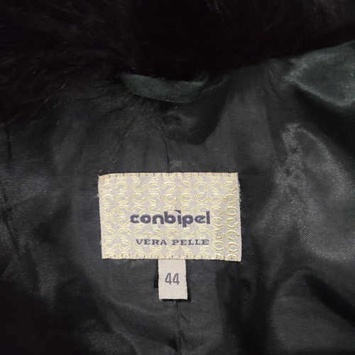 Conbipel short rabbit fur coat like new, black