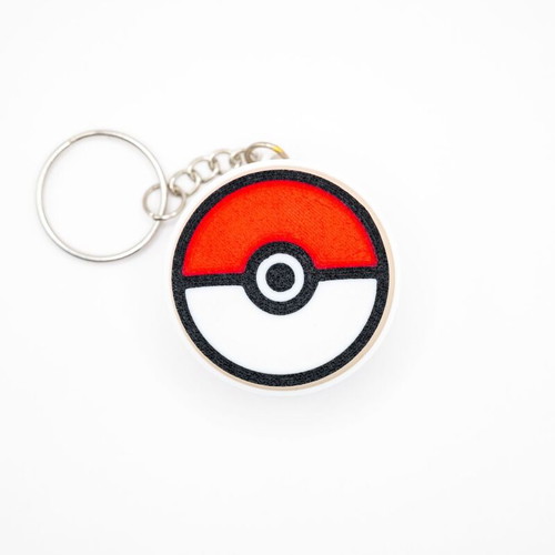 3D Printed Clicker Keychain Poké Ball new, fidget accessory