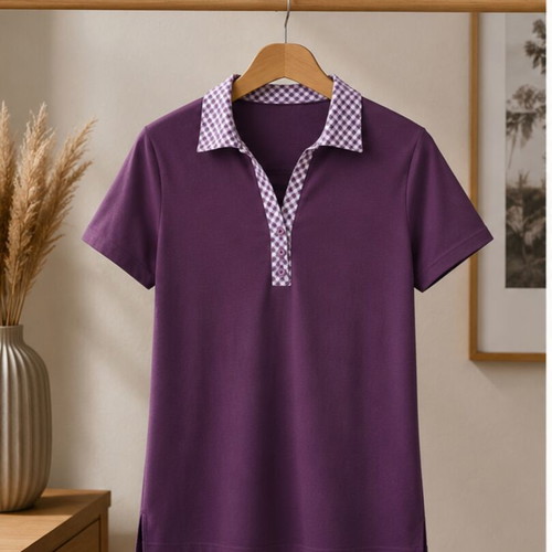 Polo shirt XL used, 100% cotton, purple