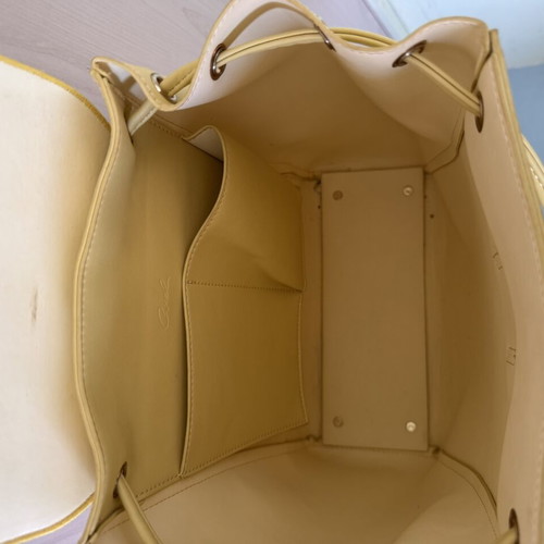 Axel Valentina backpack yellow with embroidered flap