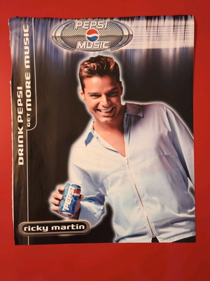 Ricky Martin Pepsi poster size A4 like new