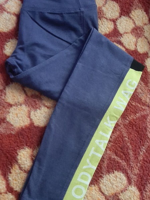 BodyTalk sports leggings like new, blue and green