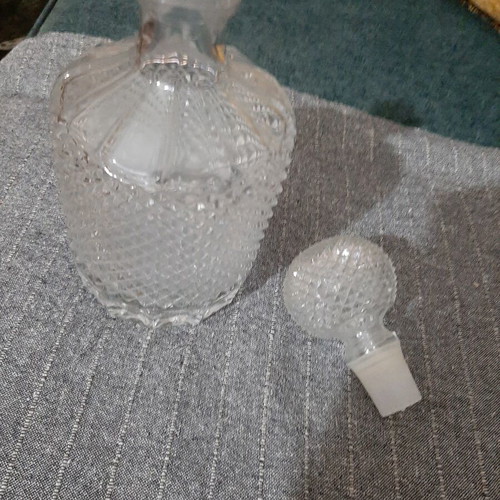 Glass carafe vintage for liqueur, wine or decoration