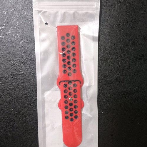 Silicone watch strap 22mm new, red