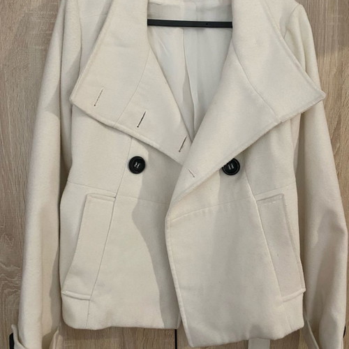 White women's outerwear jacket