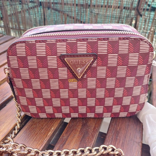 Guess shoulder bag new, red, 14x20 cm