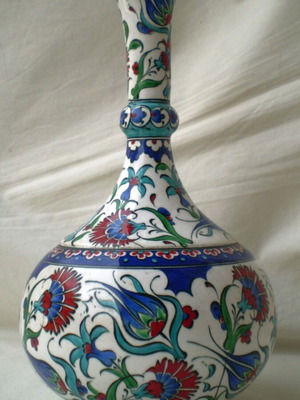 Ръчно изработена керамична ваза от Кютахия като нова, турска