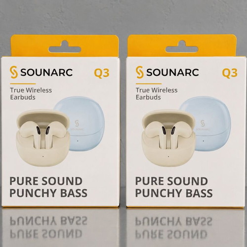 SOUNARC Q3 True Wireless Earbuds new, blue