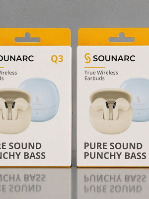 SOUNARC Q3 True Wireless слушалки нови, сини