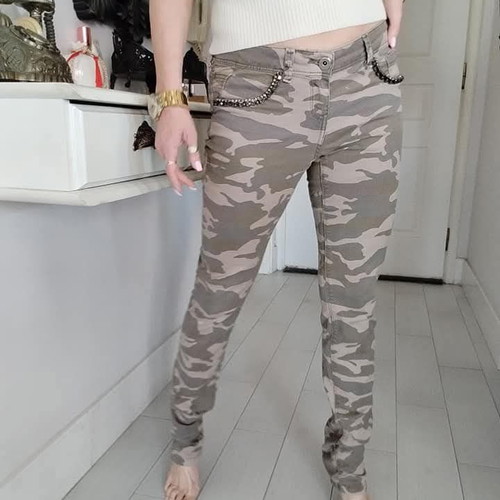 Women's youthful vintage Tally Weijl pants size 38 like new, green