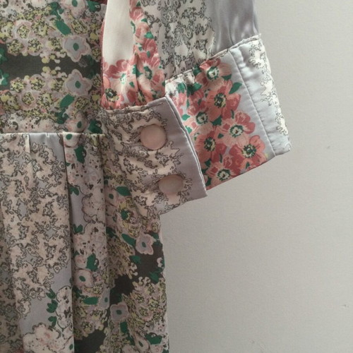 Long satin dress multicolored made to order size M
