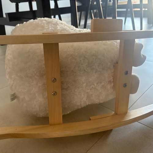 Kikka Boo rocking sheep with wooden base used, suitable from 12 months