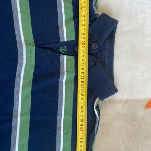 Giovanni Galli men's long-sleeve blouse used, blue and green