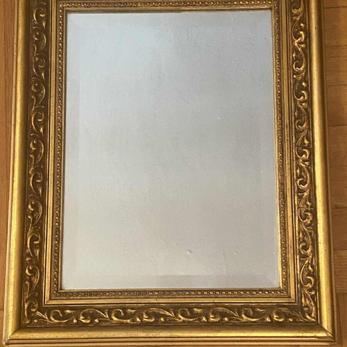 Bijouterie wooden mirror with plaster decoration like new