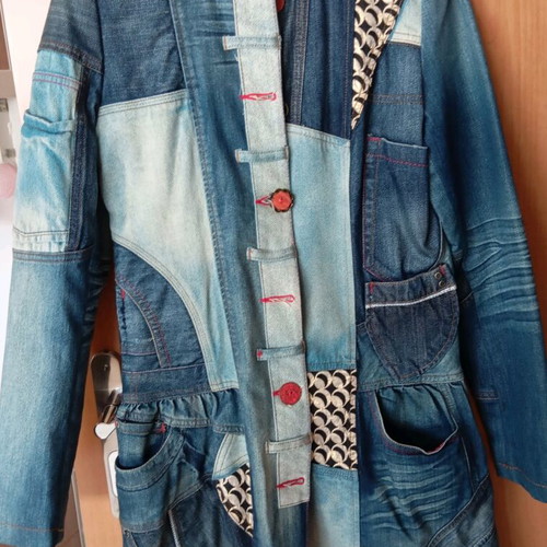 Desigual denim coat like new, multicolor, size M
