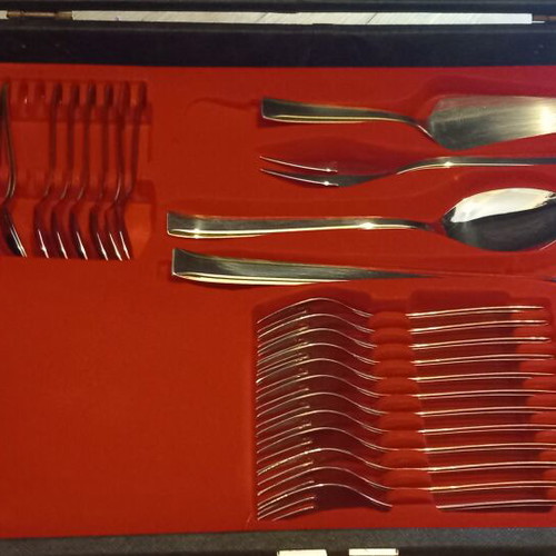 Sciola Cutlery Set 18/10 Stainless Steel Made in Italy with Case