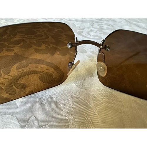Chanel Vintage Frameless Sunglasses used, bronze metal, 2000s design