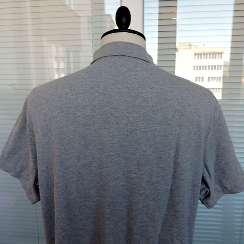 Ralph Lauren Polo Shirt Mens Short Sleeve Custom Fit Golf XL like new, gray