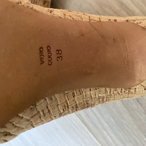 Jean-Michel Cazabat cork pumps size 38, Vero Cuoio