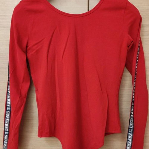 Superdry Maddox Sporty Red Bodysuit Medium New