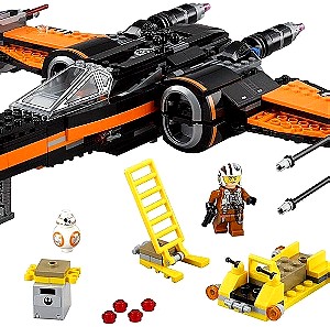 75102 MOC Bricks Building Kit Stars Space Wars Poe X-wing Fighter Aircraft (Δεν ειναι Lego)