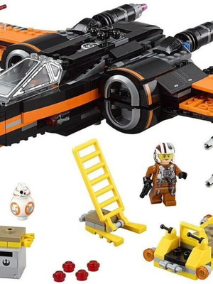 75102 MOC Bricks Building Kit Stars Space Wars Poe X-wing Fighter Aircraft (Δεν ειναι Lego)