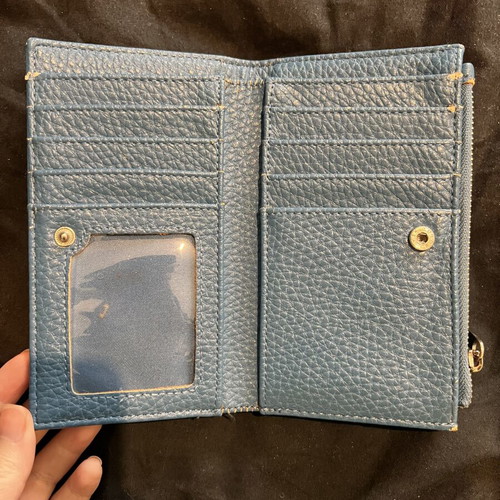 Stradivarius wallet used, dark blue