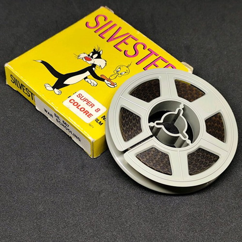 Super 8 Film Silvester & Tweety War Schooling vintage, new
