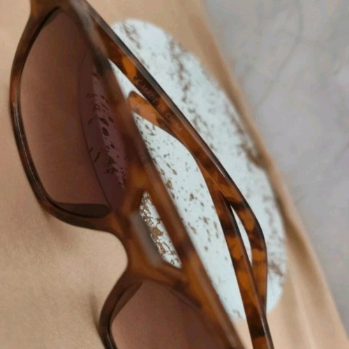 Sunglasses new brown with single bridge and ITNO pouch case