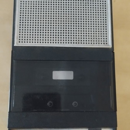 Philips EL 3302 cassette recorder with vintage leather case
