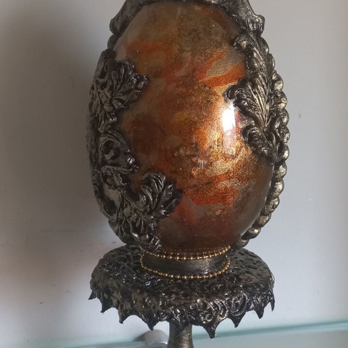Easter egg handmade with Degoupage, new, plexiglass