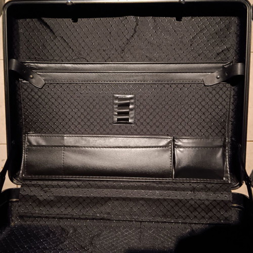 Diplomat hard briefcase used, black with lock