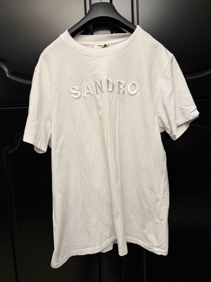 Sandro t shirt white, size L, worn lightly