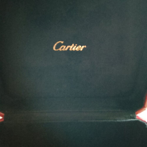 Authentic Cartier Crocodile box like new, red with gold details