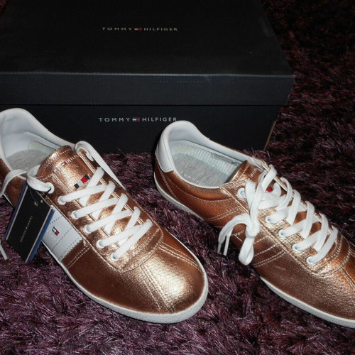 Tommy Hilfiger sneakers new, size 41, rose gold textile and leather