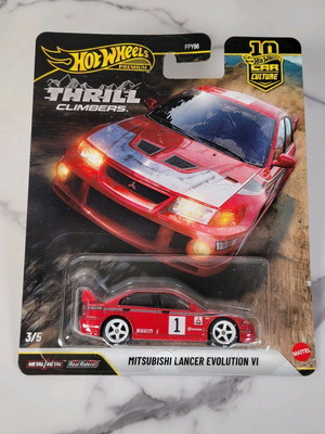 Hot Wheels Mitsubishi Lancer Evolution VI Red new - Premium Thrill Climbers