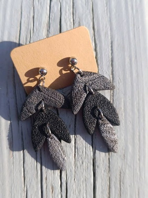 Handmade earrings new polymer clay with steel clasp