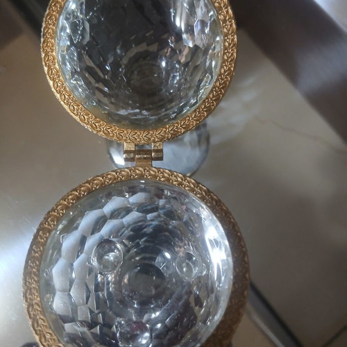 Crystal egg new decorative and caviar serving 10×6 cm