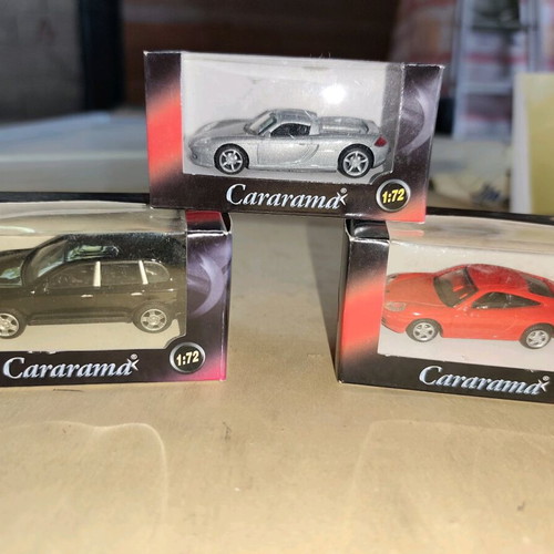 Set of 3 Porsche toy cars 1:72 scale new sealed