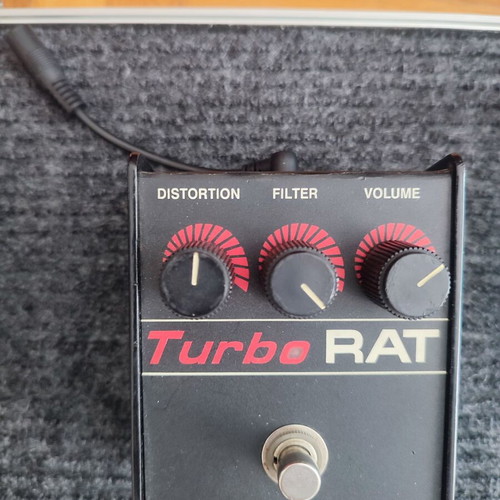 ProCo Turbo Rat distortion pedal used, Made in USA 90's LM308 chip