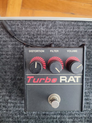 ProCo Turbo Rat distortion pedal used, Made in USA 90's LM308 chip