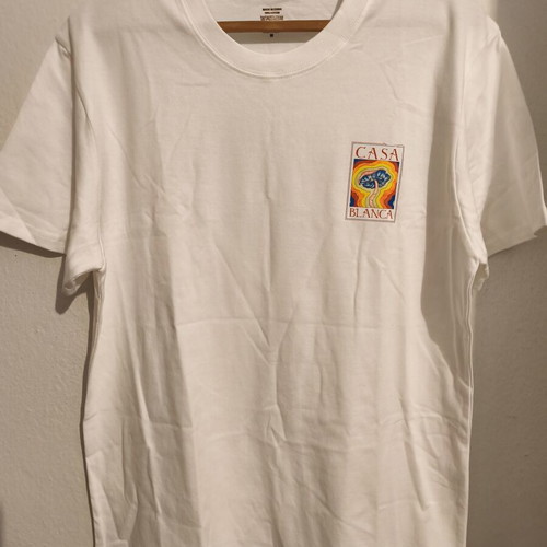Casablanca white t-shirt new, men's medium
